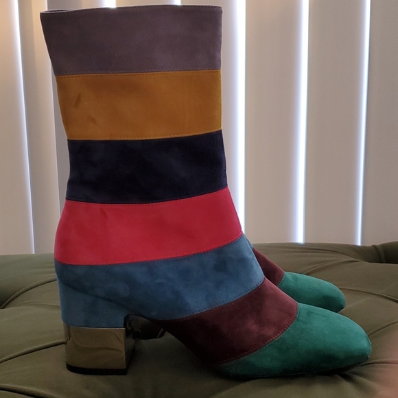 Roger Vivier Striped Podium Ankle Boots - Picture 5 of 12